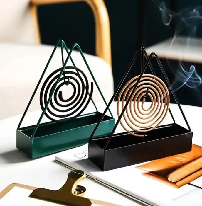 Mosquito Coil Stand Traingle,Iron Insect Refill Coil Metal Stand Rack