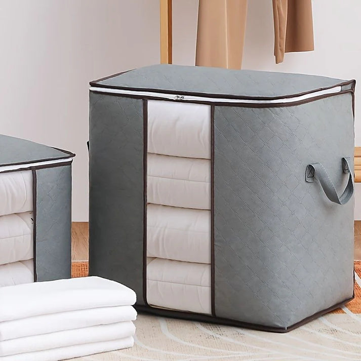 Large Storage Bag for Clothes – Foldable Non-Woven Organizer for Clothes, Blankets & Household Items , Multi Purpose House Holds Organizer