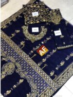 Wedding  Unstitches Saree – Heavy Embroidered Net with Sequence & Stone Work - Image 5