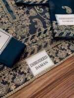 Dhank Heavy Embroidered 3Pc Suit with Digital Dupatta - Image 11