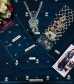 Pure Chiffon Heavy Adda Work Suit Embroidered Sequence with Malai Trouser & Chiffon Dupatta - Image 4