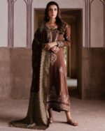 Premium Air Jet Dhanak 3PC Heavy Embroidered Suit with Pashmina Wool Shawl  Winter Collection 2025