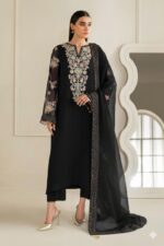 Net Maxi/Frock Semi Stitched with Zari, Sequence & Handwork  New Color Collection - Image 3