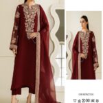 Net Maxi/Frock Semi Stitched with Zari, Sequence & Handwork  New Color Collection