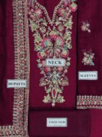 Net Maxi/Frock Semi Stitched with Zari, Sequence & Handwork  New Color Collection - Image 4