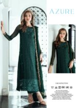 Chiffon Sequence Embroidered Suit Unstitched Replica with Silk Trouser