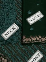 Chiffon Sequence Embroidered Suit Unstitched Replica with Silk Trouser - Image 2