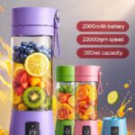 Portable 6 Blades Juicer Blender – USB Rechargeable Mini Blender for Smoothies & Shakes